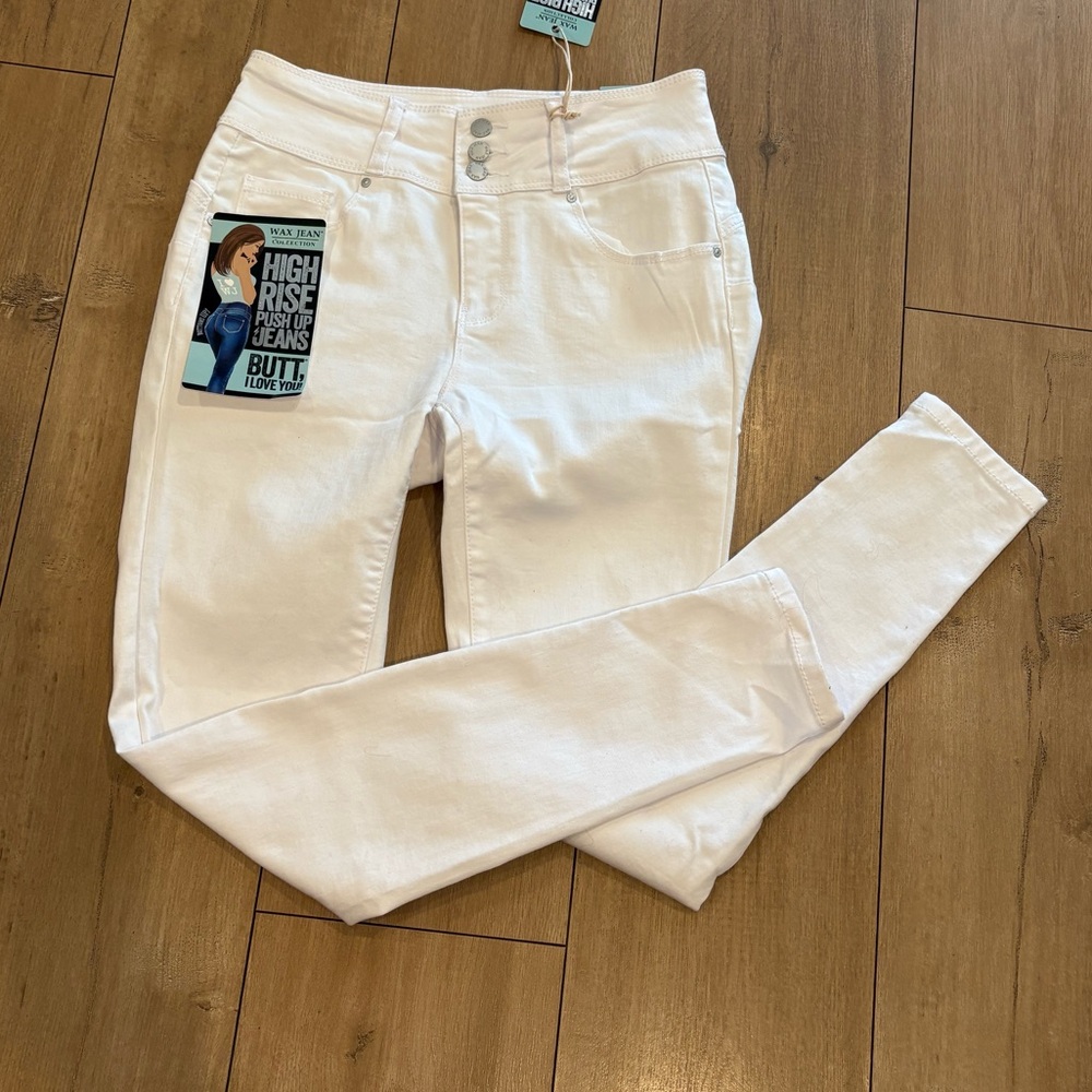 Wax Jean White High Rise Denim Size 5